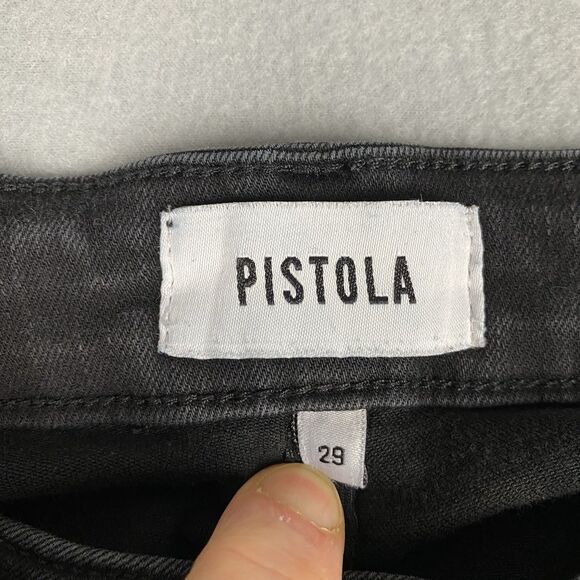 PISTOLA Black Stretch Denim Mid Rise Skinny Ankle Jeans - Size 29 - Picture 6 of 7